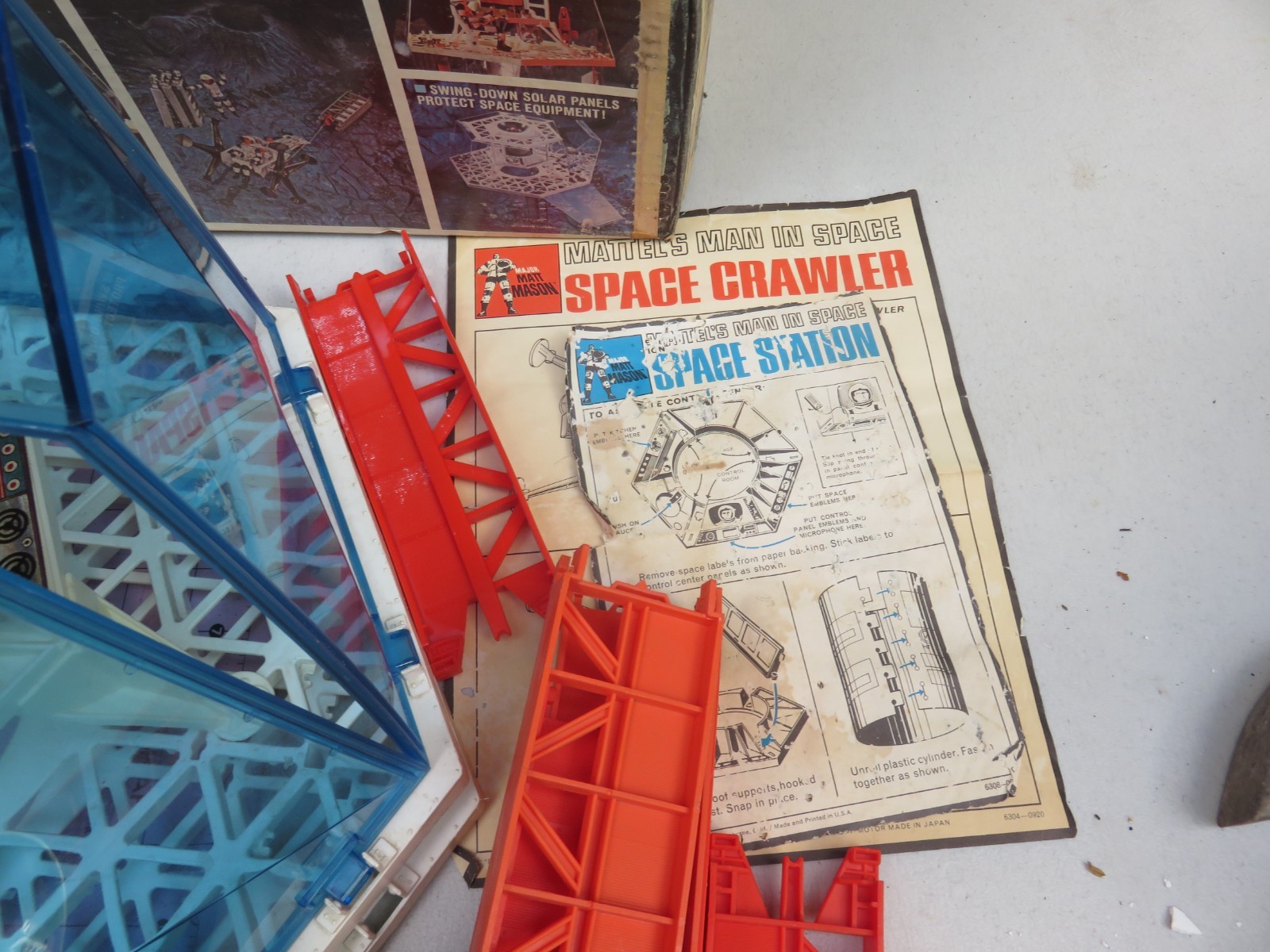 Mattel 1968 Major Matt Mason Man in Space Station & Crawler Set in Box Complete
