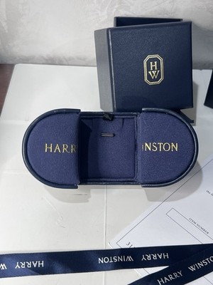 Harry Winston Necklace / Pendant Jewelry Case with Bag , Ribbon