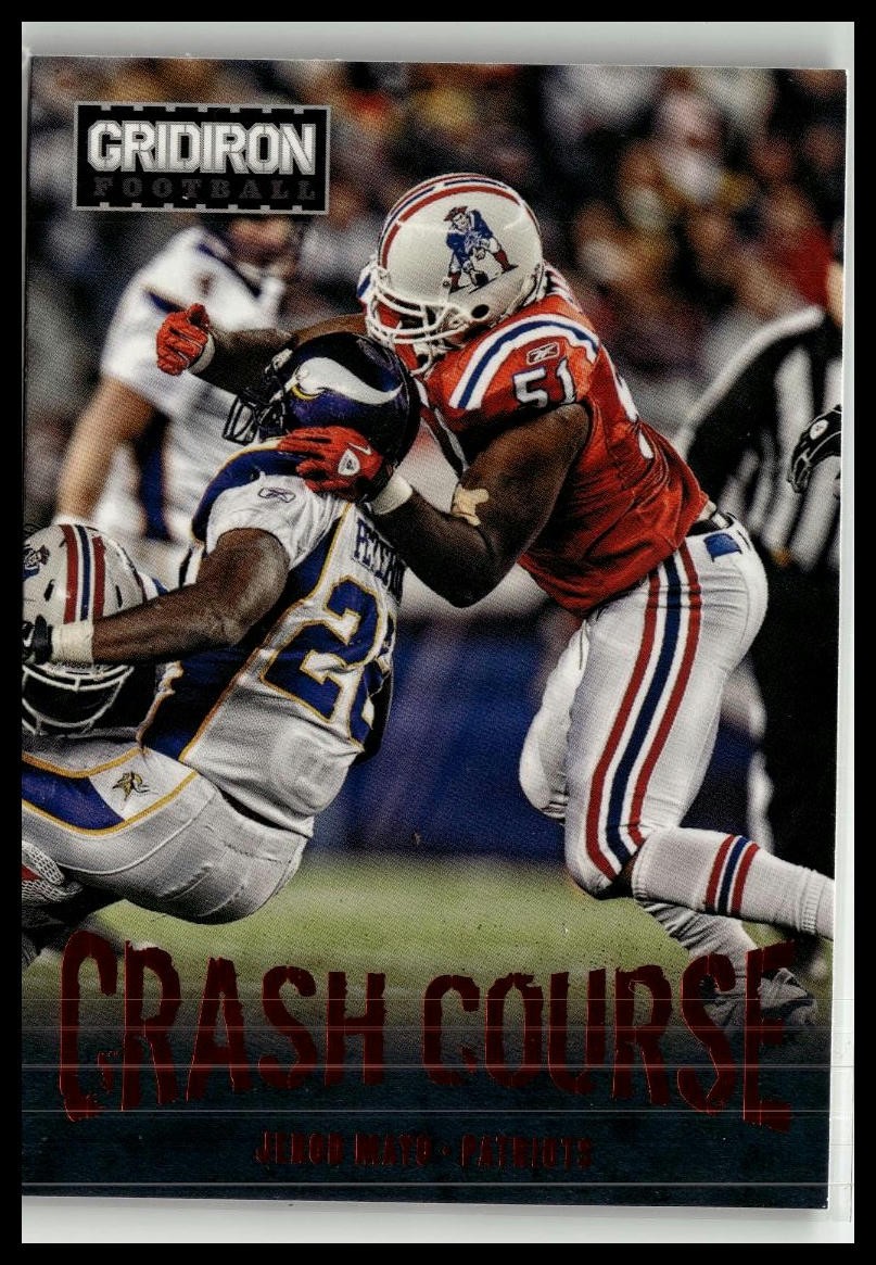 Jerod Mayo 2012 Panini Gridiron Crash Course #24 New England Patriots Card
