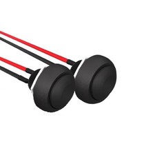 2x Black Push Button Switch Waterproof Reset Car/Truck Wires DC 12V AC 125V/250V