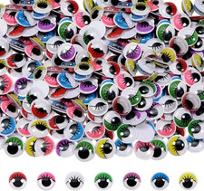 210Pcs 6Mm Googly Eyes Self Adhesive for Crafts Wiggle Eyes with Eyelashes Assor