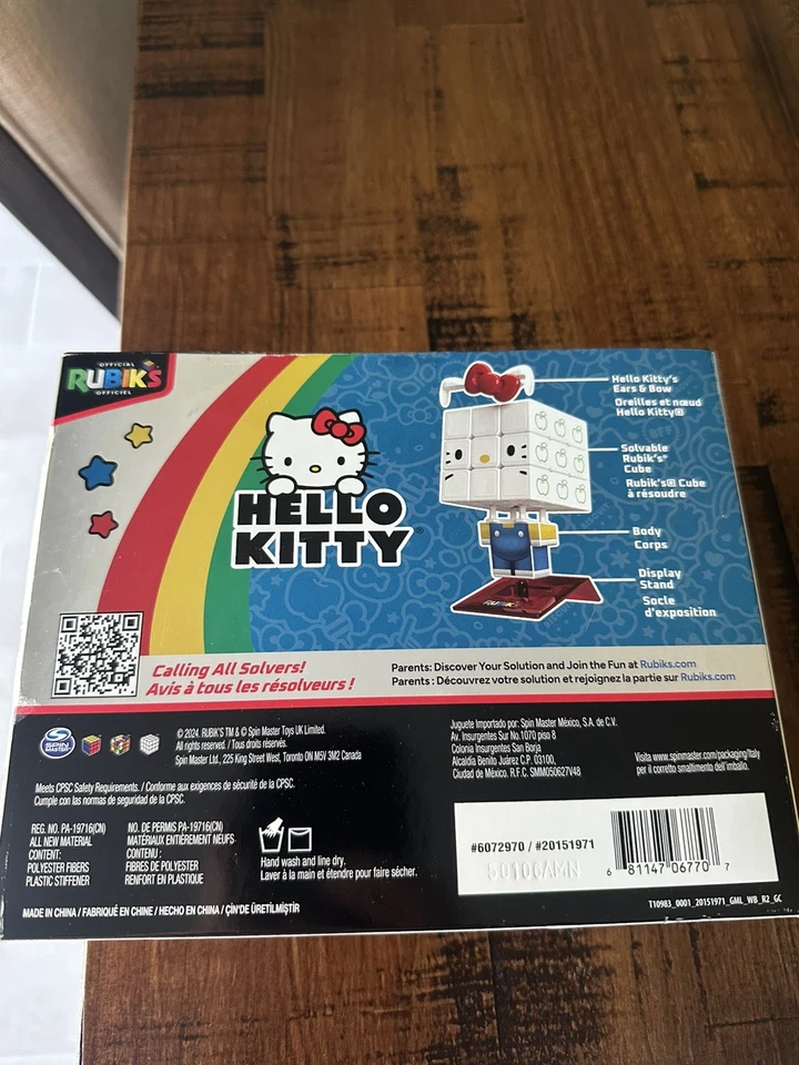 Official RUBIKS CUBE Hello Kitty Cube to Solve And Plush! NIB! - Image 3 of 4