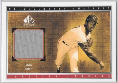2002 SP Legendary Cuts SP Legendary Swatches Fergie Jenkins #S-FJe HOF Chic Cubs
