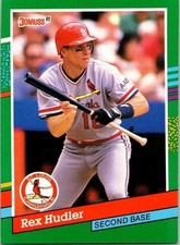 Rex Allen Hudler St. Louis Cardinals 599 Donruss 1990 Baseball Card