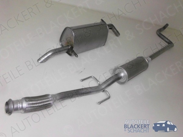 Auspuffset Ab Kat für Peugeot 207 1.6 16V Vti 2007-2008 | Mitteltopf + Endtopf-image