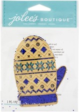 3 Pack - Jolee's Boutique Adhesive Laser-Cut Wood Embellishment-Mitten - 8601866