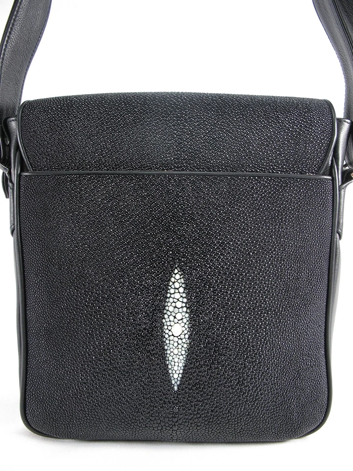 Подлинный скат шагреневой кожи крест тела сумка-планшет - Изображение 3 из 4