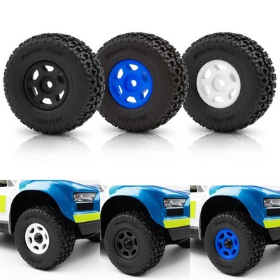 AXSPEED 4Stk Radfelgen &  Gummi Reifen für Arrma 1/14 Mojave Grom Mega 380 Autos