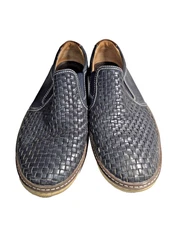 Slip On Shoe JOHNSTON & MURPHY McGuffey Sheepskin Woven Shoe J&M Men's 10 M Navy