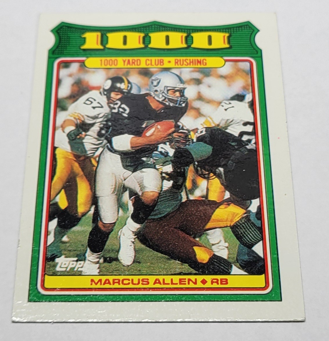 1988 Marcus Allen Card #27 Los Angeles Raiders 1000 Yard Club NFL Football EX
