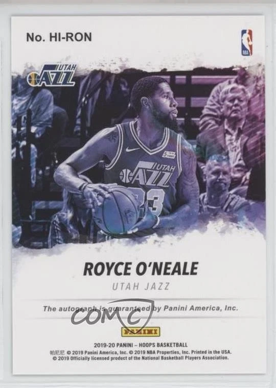 2019-20 Panini NBA Hoops Hoops Ink Royce O'Neale #HI-RON Auto - Image 2 of 2