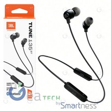 AURICOLARE WIRELESS BLUETOOTH JBL TUNE 135 T125BT CUFFIE IN-EAR | NERO