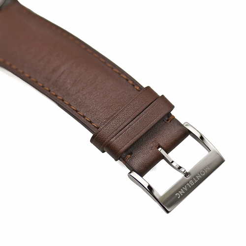MONTBLANC WATCH 1858 AUTOMATIC SMALL SECOND 115073 AUTOMATIC SS/LEATHER MEN'S - Picture 6 of 9
