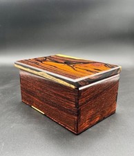 Figured Cocobolo - Lujosa caja con bisagras para tus preciosos tesoros y joyas