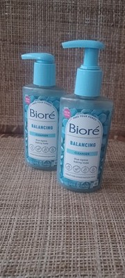 2Pk- Bioré Balancing Cleanser Blue Agave Baking Soda 5.0 fl oz 147ml pH Balanced
