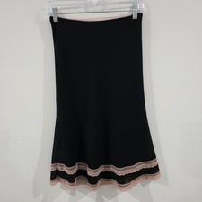 Vintage Y2K Womens Maxi Slip Skirt Size Xs Black Pink Lace Trim Whimsigoth Fairy