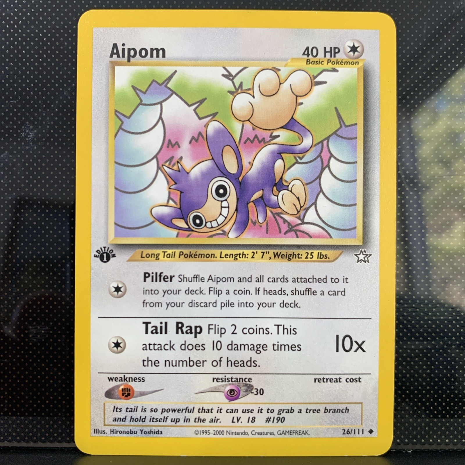 Aipom Neo Genesis 1st Edition Uncommon Card 26/111 NM Hironobu Yoshida Vintage