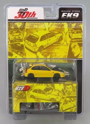Mini car 1/64 Honda CIVIC (EK9) Todojuku / Tomoyuki Tate VS Takumi Fujiwara ''Ini