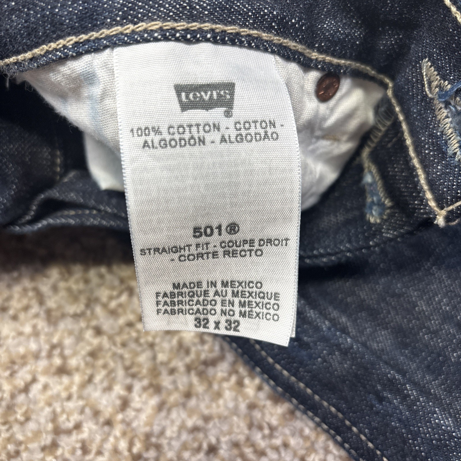 Levis 501 XX Button Fly Jeans Men’s Tag 32x32 Actual 30 X 30 - View 3