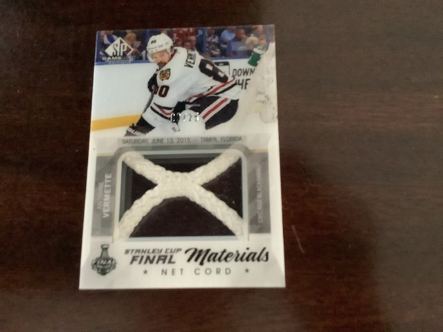 2016 Upper Deck SP Game Used Antoine Vermette Net Cord