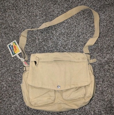 Vintage Fossil St. Moritz Canvas Cotton Beige Tan Shoulder Bag Hotel Sole