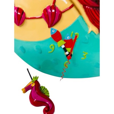 Allen Designs Ruby Whimsical Mermaid Pendulum Wall Clock | eBay