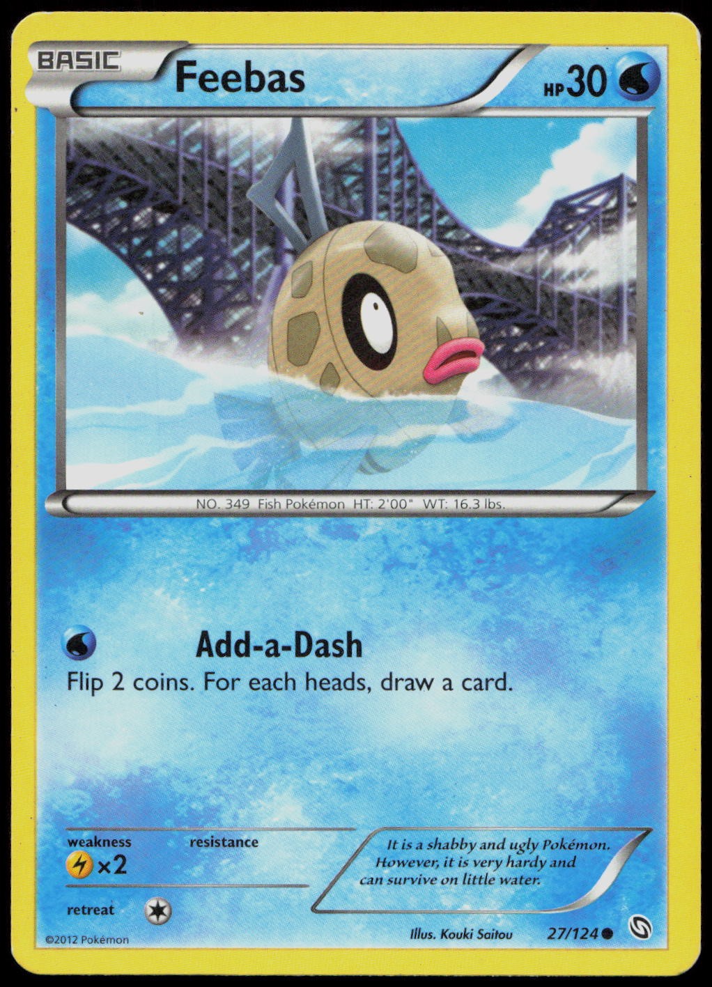 Feebas 27/124 Dragons Exalted Non-Holo Pokemon TCG