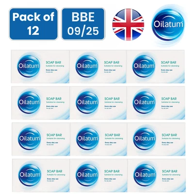 12x Oilatum Soap Bar Hydrating Cleanser for Eczema Dry & Sensitive Skin BBE 9/25