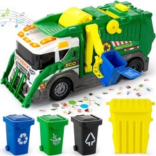 Garbage Truck Toy with Lights and Sounds, 15" Large Trash Truck for Kids Ages...