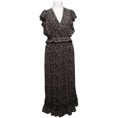 Max Studio, Maxikleid, Größe: M, 9912D65, Schwarz/Mehrfarbig, Polyester #GcT