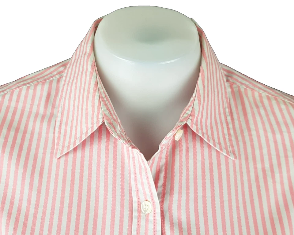 CAMISA DE NOCHE LACOSTE Mujer Rosa Rayas L/S - 95 - M - UK12 - EU40 - PRECIO DE VENTA SUGERIDO POR EL FABRICANTE £109 Foto 2 de 4