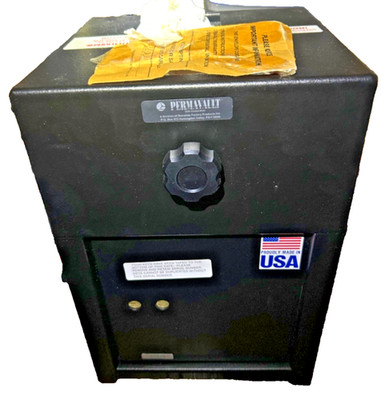 Perma-Vault PV-1217-K Dual Custody Lock Drop Box Top Loading Safe w/ 2 KEYS NOS