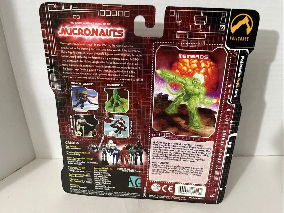 Micronauts MEMBROS RETRO SERIES 1.5 Green NEW 2003 Palisades Takara - Image 2 of 4