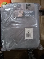 Genteele Bath Mats for Bathroom Non Slip - Gray  22" X 42" Memory Foam Quick Dry