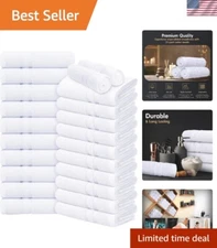 Versatile 100% Cotton Hand Towels - 24 Pack of Quick-Dry Salon & Spa Essentials