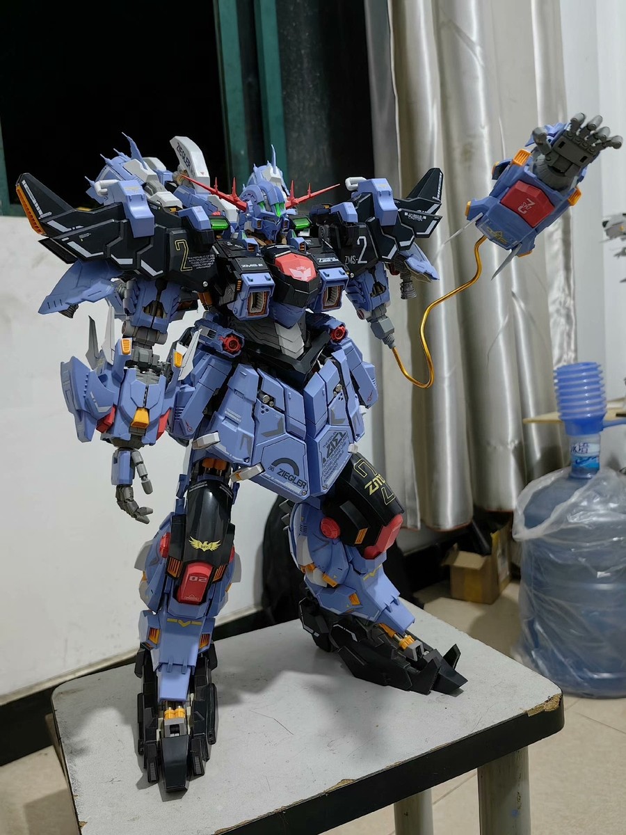 H*2様 SEV Mecha BOX Mechanicore 1/100 ZMS-2 Neo Zeong Gundam Assembly Model Blue