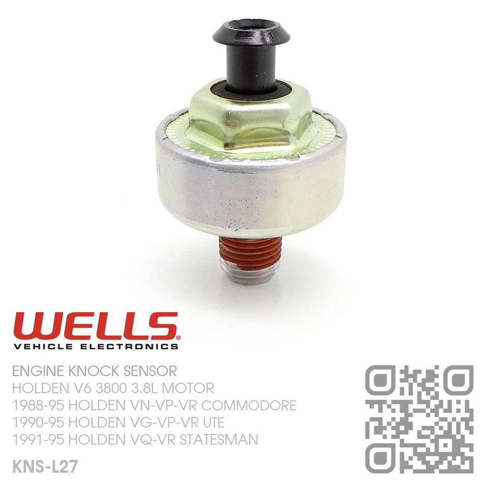 WELLS ENGINE KNOCK SENSOR V6 3800 3.8L MOTOR [HOLDEN VQII-VR STATESMAN/CAPRICE] - image 2 of 4