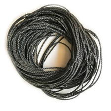 Bead Stringing Cord Gray Heavy Weight 1mm 0.04 inches 10 yard pk. Made in USA