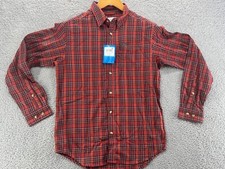 Columbia Vapor Ridge III Button Front Shirt Men's Size Small Red Plaid Casual