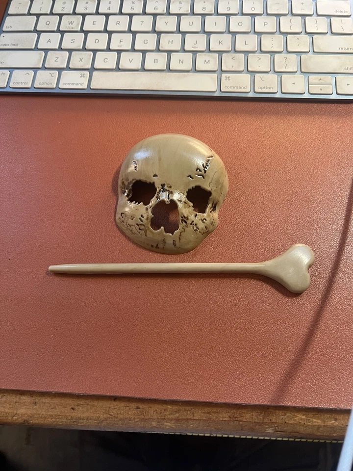 Заколка для волос для женщин череп кости ведьма волосы палочки готический шпильки языческий - #17 - Изображение 3 из 4