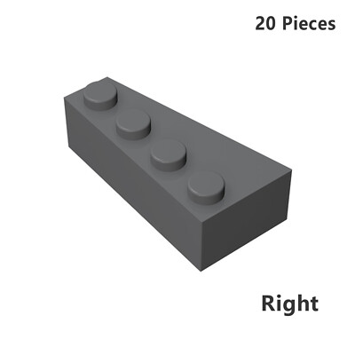 ZITIANYOUBUILD 41767 Wedge 4 x 2 Right Dark Gray 20 PCS Bricks 100% Compatible