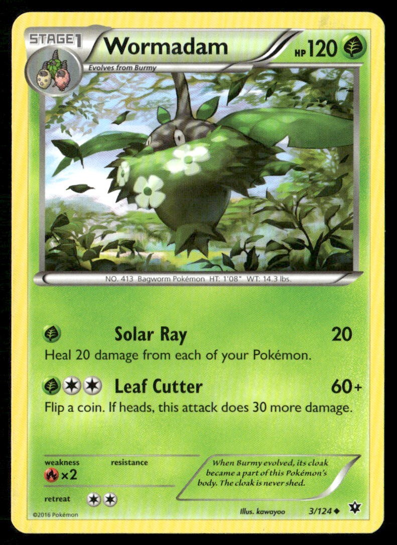 2016 Fates Collide Set Pokemon Card 003  Wormadam LP