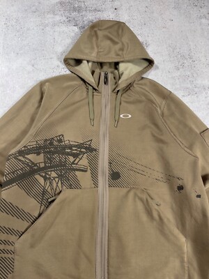 Oakley Y2k Men's Vintage Zip Up Hoodie Avant Garde Full Zip Jacket