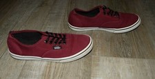 VANS Lo Pro Burgundy Canvas Lace Up Low Top Slate Shoes Size Mens 4 Women s 5.5