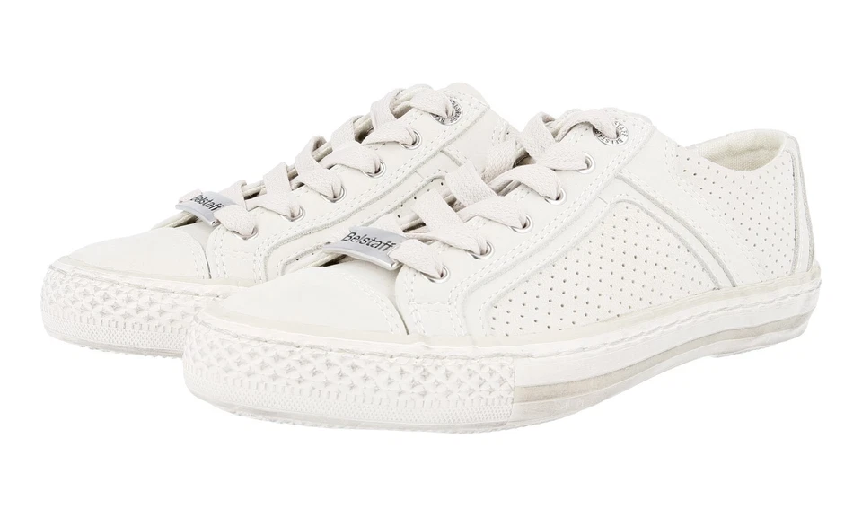 Zapatillas de cuero BELSTAFF - 757388 DRAKE LOW VENT - blancas NUEVAS - US 7 EU 37 Foto 2 de 4