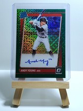 Andy Young 2021 Donruss Optic RR Green Mojo Prizm On-Card Auto 83/99 D'backs