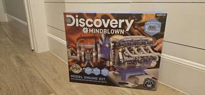 Discovery Mindblown Model Engine Kit with Moving Motor Parts & LED Lights 104pcs
