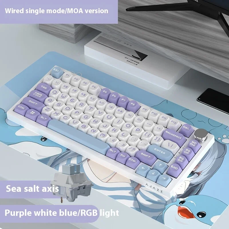 Mechanical Keyboard with TFT Screen Multifunctional Knob Gaming Keyboard Triple Mode Connectivity for Enhanced Performance Mechanical Keyboard with TFT Screen Multifunctional Knob Gaming Keyboard Triple Mode Connectivity for Enhanced Performance