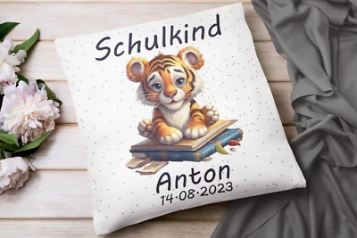Einschulungs Geschenk | Kissen mit Namen Mädchen Jungen| Geschenke einschulung - Bild 1 von 4