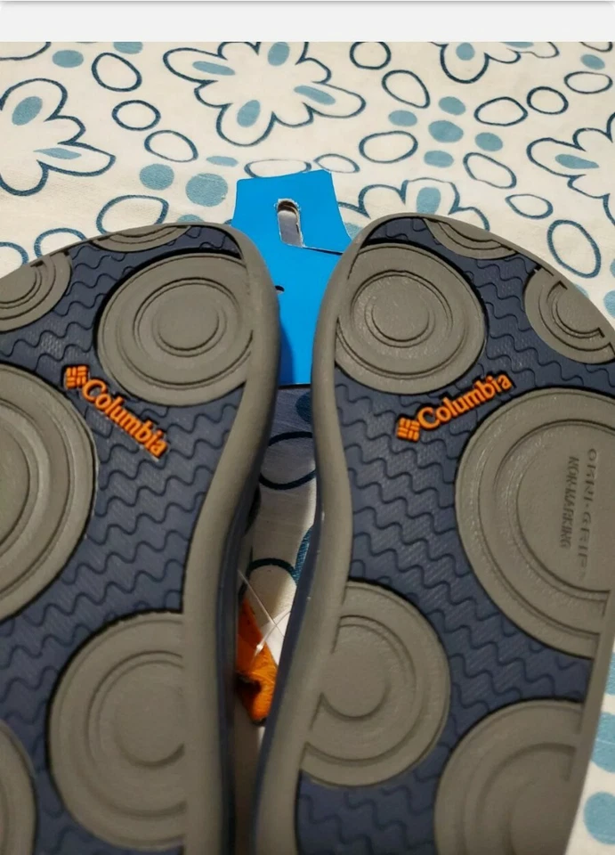 Columbia Girls Oliver Springs Flip Flop Sandals Kid Sizes 9 Orange /Gray  - Image 4 of 4